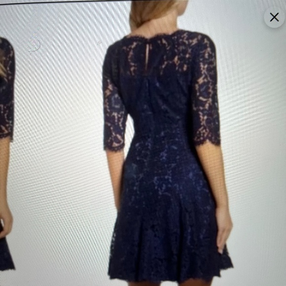 Eliza J Fit and Flare Lace Dress - Pretty Burgundy shade. - Picture 8 of 9